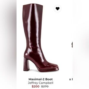 Jeffrey Campbell Glossy Maroon Heeled Boots